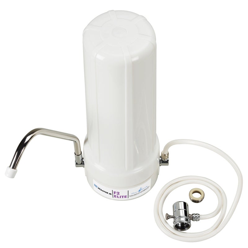 Home Master TMJRF2E Jr F2 Elite 5-stage Sinktop Water Filter System, 500 gallon replaceable, Filters Fluoride Chloramine Chlorine Chemicals Aluminum Lead Mercury Pesticides and more up to 93% - Image 1